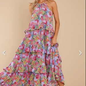 Reddress Floral Halter Maxi Dress